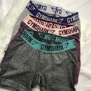 3 size M GymShark FLEX sports shorts